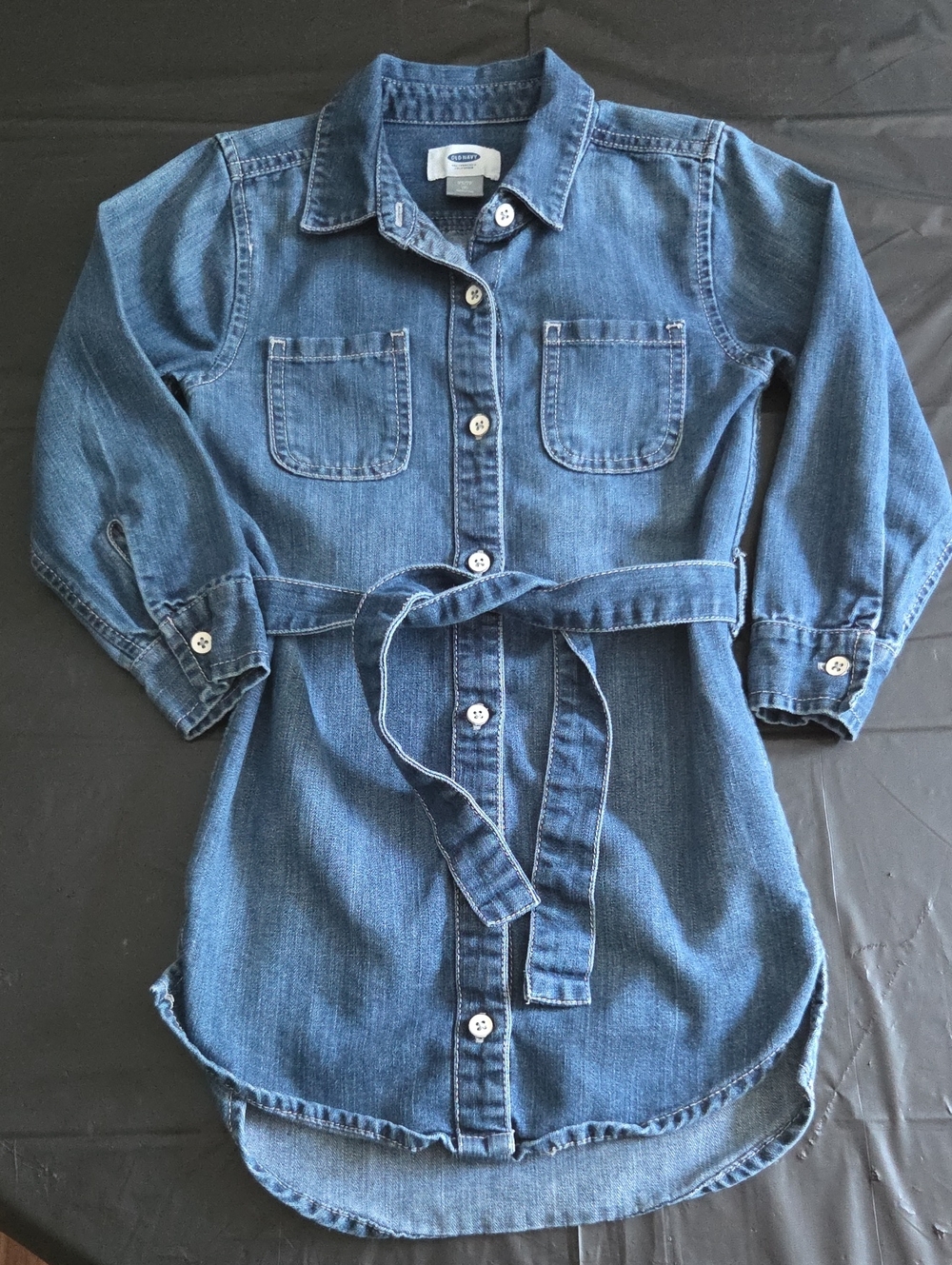 Old Navy Girls Denim Shirt Dress Blue